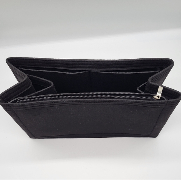 Premium Felt Black XX-Large Handbag Insert Organizer for Totes - Picture 2 of 13